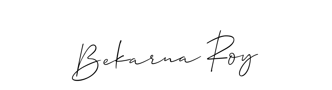 Make a beautiful signature design for name Bekarna Roy. With this signature (Allison_Script) style, you can create a handwritten signature for free. Bekarna Roy signature style 2 images and pictures png