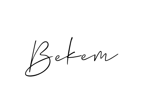 It looks lik you need a new signature style for name Bekem. Design unique handwritten (Allison_Script) signature with our free signature maker in just a few clicks. Bekem signature style 2 images and pictures png