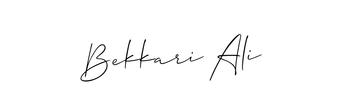 Also we have Bekkari Ali name is the best signature style. Create professional handwritten signature collection using Allison_Script autograph style. Bekkari Ali signature style 2 images and pictures png