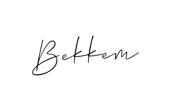 Make a beautiful signature design for name Bekkem. With this signature (Allison_Script) style, you can create a handwritten signature for free. Bekkem signature style 2 images and pictures png