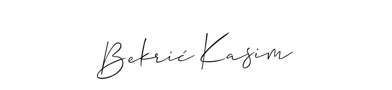 Create a beautiful signature design for name Bekrić Kasim. With this signature (Allison_Script) fonts, you can make a handwritten signature for free. Bekrić Kasim signature style 2 images and pictures png