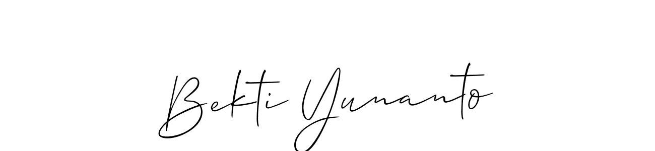 Once you've used our free online signature maker to create your best signature Allison_Script style, it's time to enjoy all of the benefits that Bekti Yunanto name signing documents. Bekti Yunanto signature style 2 images and pictures png