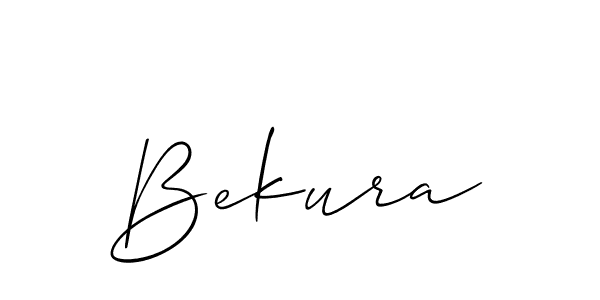 Use a signature maker to create a handwritten signature online. With this signature software, you can design (Allison_Script) your own signature for name Bekura. Bekura signature style 2 images and pictures png