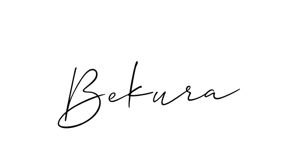 Use a signature maker to create a handwritten signature online. With this signature software, you can design (Allison_Script) your own signature for name Bekura. Bekura signature style 2 images and pictures png