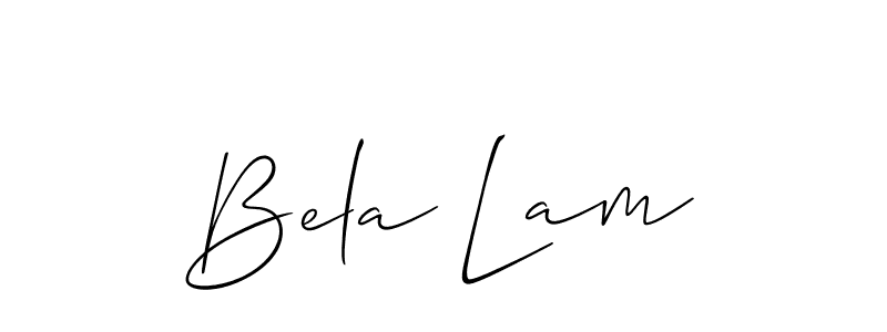 How to make Bela Lam signature? Allison_Script is a professional autograph style. Create handwritten signature for Bela Lam name. Bela Lam signature style 2 images and pictures png