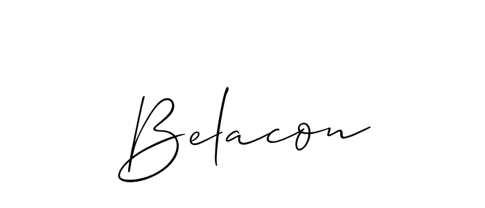 Make a beautiful signature design for name Belacon. With this signature (Allison_Script) style, you can create a handwritten signature for free. Belacon signature style 2 images and pictures png