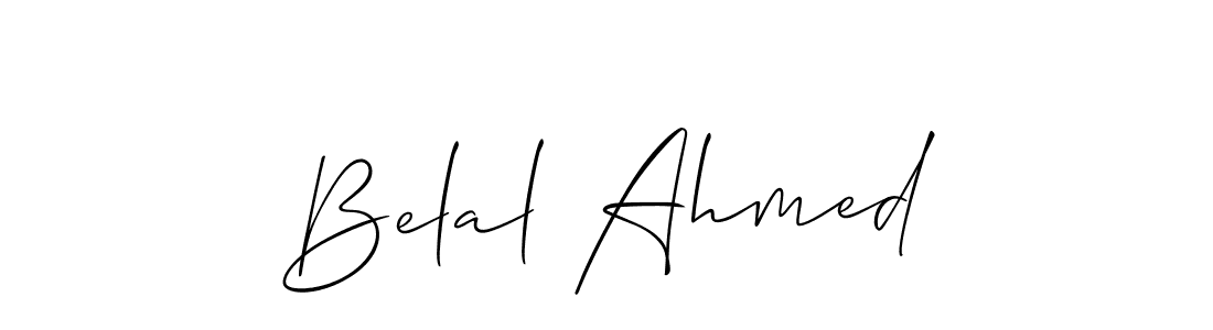 How to make Belal Ahmed signature? Allison_Script is a professional autograph style. Create handwritten signature for Belal Ahmed name. Belal Ahmed signature style 2 images and pictures png