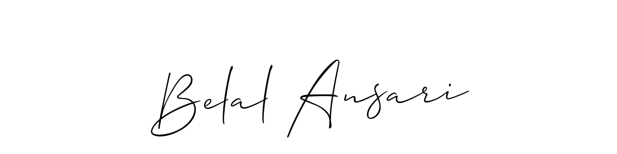 This is the best signature style for the Belal Ansari name. Also you like these signature font (Allison_Script). Mix name signature. Belal Ansari signature style 2 images and pictures png