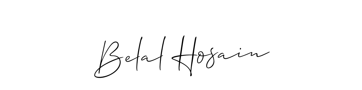 Design your own signature with our free online signature maker. With this signature software, you can create a handwritten (Allison_Script) signature for name Belal Hosain. Belal Hosain signature style 2 images and pictures png