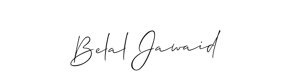 How to make Belal Jawaid name signature. Use Allison_Script style for creating short signs online. This is the latest handwritten sign. Belal Jawaid signature style 2 images and pictures png