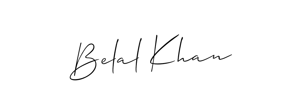 Make a beautiful signature design for name Belal Khan. With this signature (Allison_Script) style, you can create a handwritten signature for free. Belal Khan signature style 2 images and pictures png