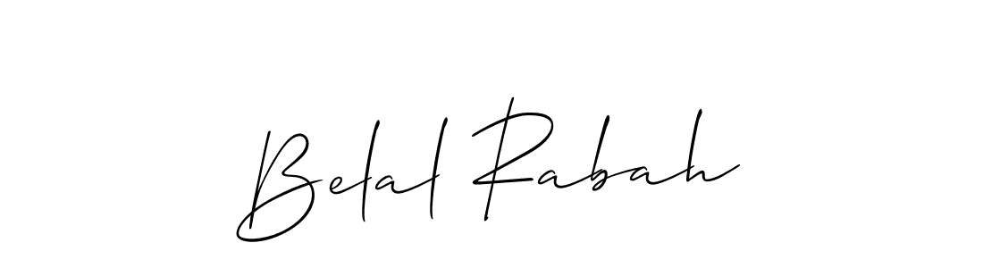 How to make Belal Rabah signature? Allison_Script is a professional autograph style. Create handwritten signature for Belal Rabah name. Belal Rabah signature style 2 images and pictures png