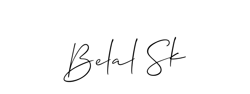 Create a beautiful signature design for name Belal Sk. With this signature (Allison_Script) fonts, you can make a handwritten signature for free. Belal Sk signature style 2 images and pictures png