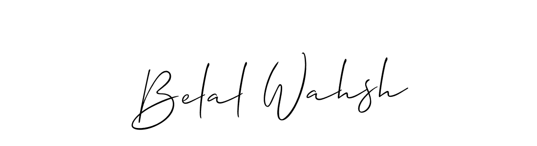 Design your own signature with our free online signature maker. With this signature software, you can create a handwritten (Allison_Script) signature for name Belal Wahsh. Belal Wahsh signature style 2 images and pictures png