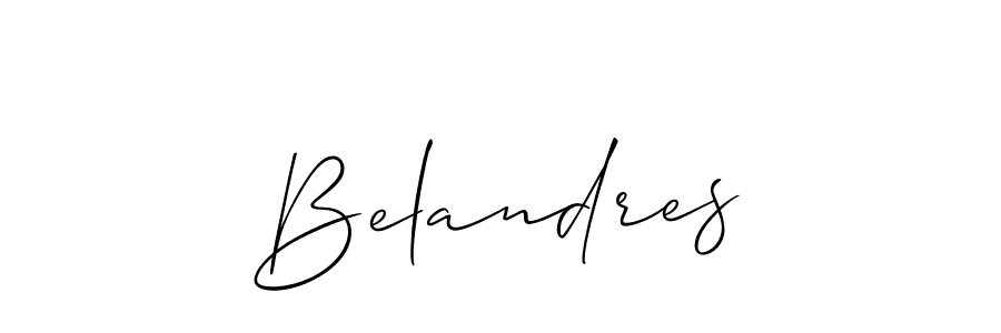 How to make Belandres name signature. Use Allison_Script style for creating short signs online. This is the latest handwritten sign. Belandres signature style 2 images and pictures png