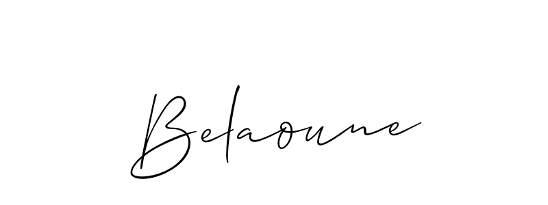 It looks lik you need a new signature style for name Belaoune. Design unique handwritten (Allison_Script) signature with our free signature maker in just a few clicks. Belaoune signature style 2 images and pictures png