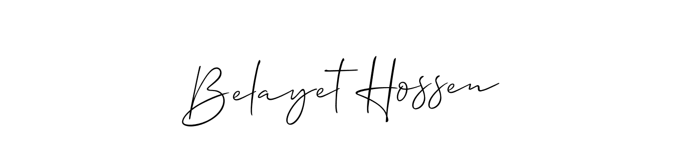 The best way (Allison_Script) to make a short signature is to pick only two or three words in your name. The name Belayet Hossen include a total of six letters. For converting this name. Belayet Hossen signature style 2 images and pictures png