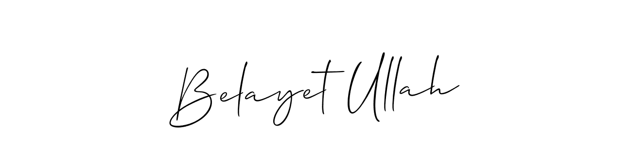 Use a signature maker to create a handwritten signature online. With this signature software, you can design (Allison_Script) your own signature for name Belayet Ullah. Belayet Ullah signature style 2 images and pictures png