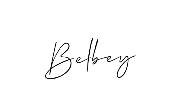 How to make Belbey name signature. Use Allison_Script style for creating short signs online. This is the latest handwritten sign. Belbey signature style 2 images and pictures png