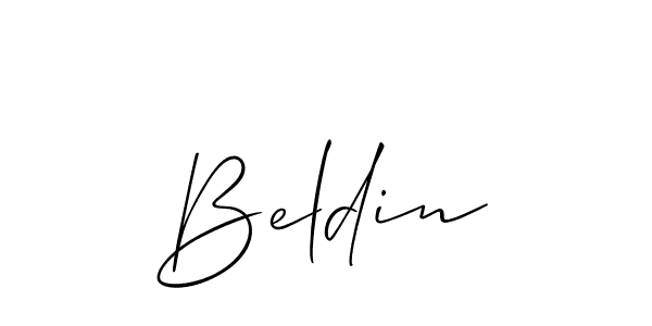Design your own signature with our free online signature maker. With this signature software, you can create a handwritten (Allison_Script) signature for name Beldin. Beldin signature style 2 images and pictures png