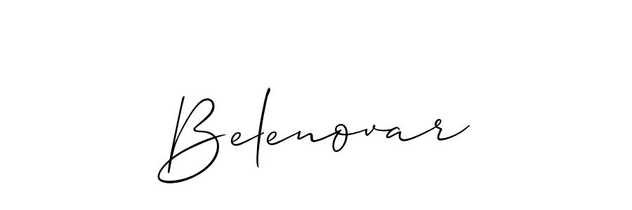 The best way (Allison_Script) to make a short signature is to pick only two or three words in your name. The name Belenovar include a total of six letters. For converting this name. Belenovar signature style 2 images and pictures png