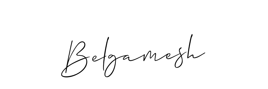 The best way (Allison_Script) to make a short signature is to pick only two or three words in your name. The name Belgamesh include a total of six letters. For converting this name. Belgamesh signature style 2 images and pictures png