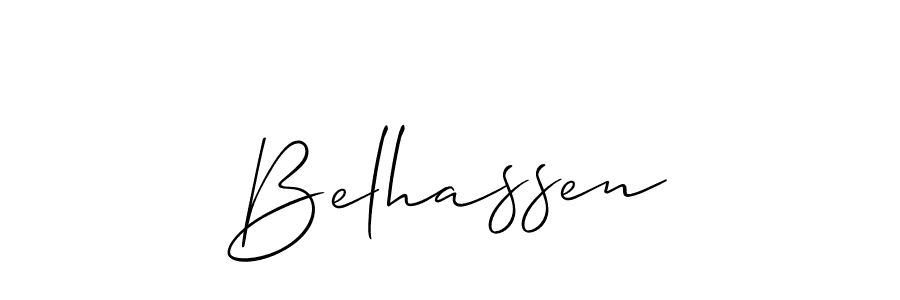 if you are searching for the best signature style for your name Belhassen. so please give up your signature search. here we have designed multiple signature styles  using Allison_Script. Belhassen signature style 2 images and pictures png