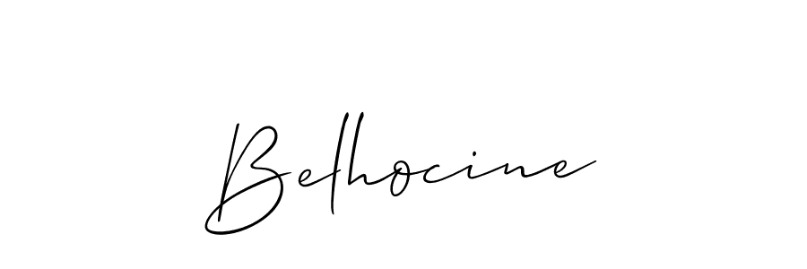 Belhocine stylish signature style. Best Handwritten Sign (Allison_Script) for my name. Handwritten Signature Collection Ideas for my name Belhocine. Belhocine signature style 2 images and pictures png