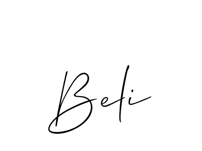 Beli stylish signature style. Best Handwritten Sign (Allison_Script) for my name. Handwritten Signature Collection Ideas for my name Beli. Beli signature style 2 images and pictures png