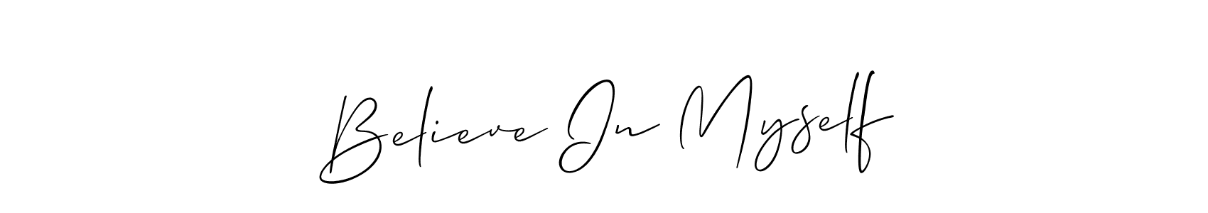 How to make Believe In Myself signature? Allison_Script is a professional autograph style. Create handwritten signature for Believe In Myself name. Believe In Myself signature style 2 images and pictures png