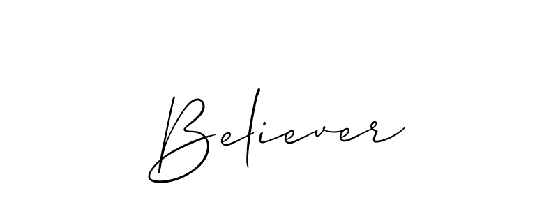 Make a short Believer signature style. Manage your documents anywhere anytime using Allison_Script. Create and add eSignatures, submit forms, share and send files easily. Believer signature style 2 images and pictures png