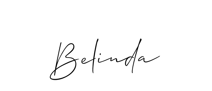 The best way (Allison_Script) to make a short signature is to pick only two or three words in your name. The name Belinda include a total of six letters. For converting this name. Belinda signature style 2 images and pictures png