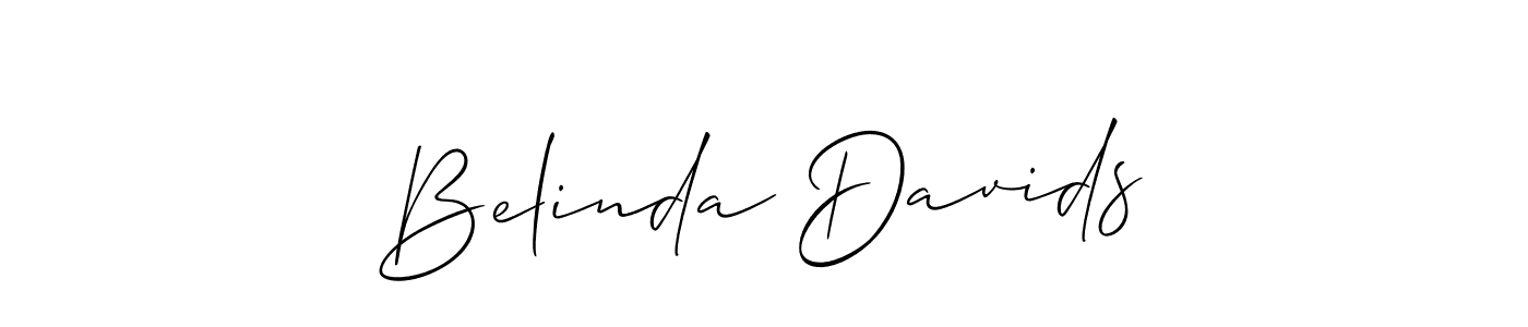 You should practise on your own different ways (Allison_Script) to write your name (Belinda Davids) in signature. don't let someone else do it for you. Belinda Davids signature style 2 images and pictures png