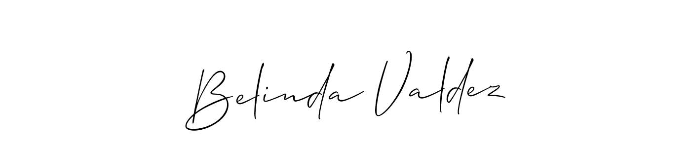 Create a beautiful signature design for name Belinda Valdez. With this signature (Allison_Script) fonts, you can make a handwritten signature for free. Belinda Valdez signature style 2 images and pictures png
