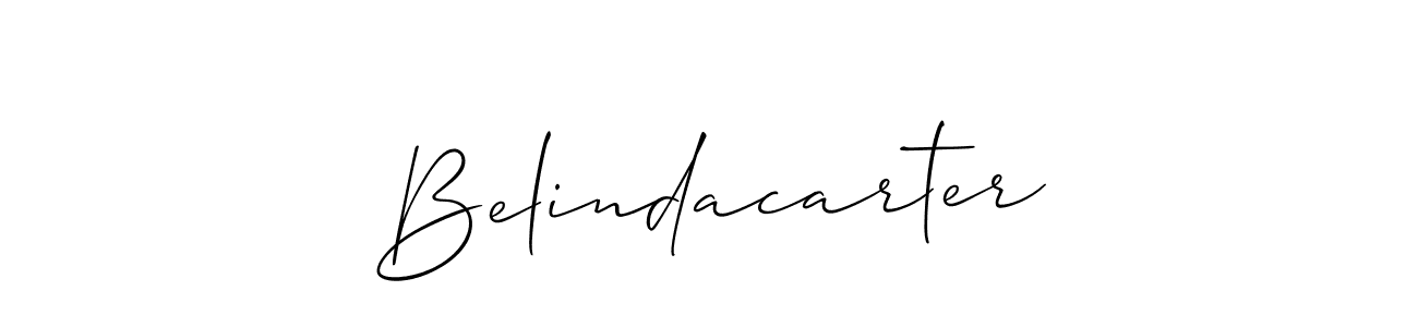 Create a beautiful signature design for name Belindacarter. With this signature (Allison_Script) fonts, you can make a handwritten signature for free. Belindacarter signature style 2 images and pictures png