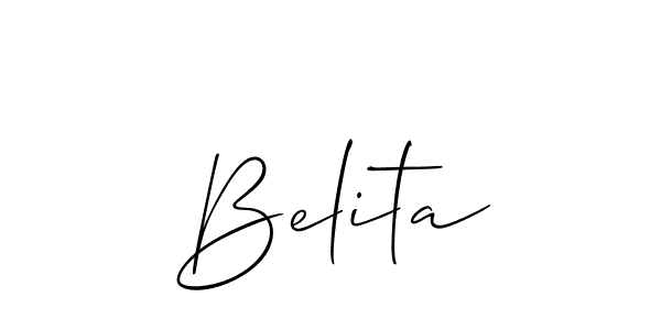 How to make Belita signature? Allison_Script is a professional autograph style. Create handwritten signature for Belita name. Belita signature style 2 images and pictures png