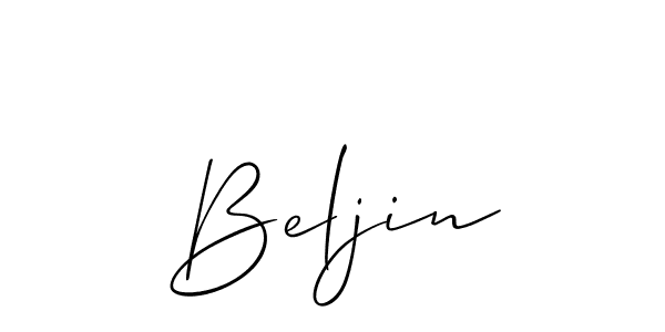 Make a beautiful signature design for name Beljin. With this signature (Allison_Script) style, you can create a handwritten signature for free. Beljin signature style 2 images and pictures png