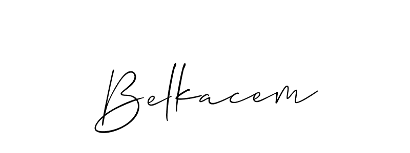if you are searching for the best signature style for your name Belkacem. so please give up your signature search. here we have designed multiple signature styles  using Allison_Script. Belkacem signature style 2 images and pictures png