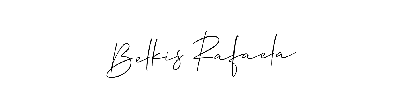 It looks lik you need a new signature style for name Belkis Rafaela. Design unique handwritten (Allison_Script) signature with our free signature maker in just a few clicks. Belkis Rafaela signature style 2 images and pictures png