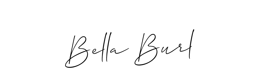 This is the best signature style for the Bella Burl name. Also you like these signature font (Allison_Script). Mix name signature. Bella Burl signature style 2 images and pictures png