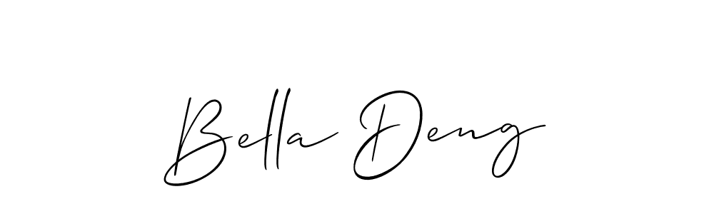 This is the best signature style for the Bella Deng name. Also you like these signature font (Allison_Script). Mix name signature. Bella Deng signature style 2 images and pictures png