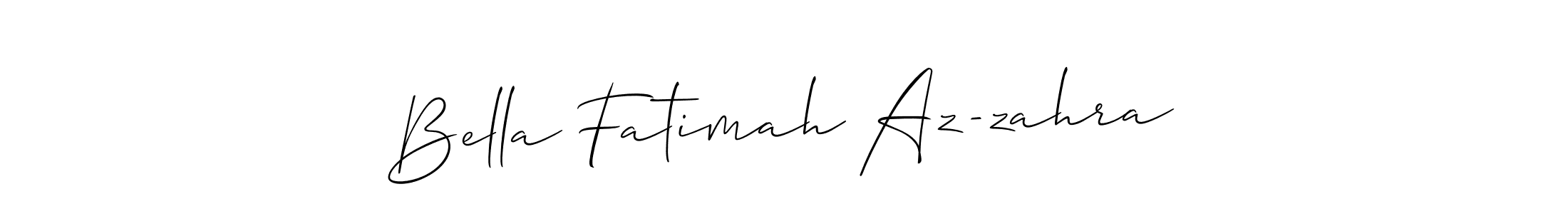 Also we have Bella Fatimah Az-zahra name is the best signature style. Create professional handwritten signature collection using Allison_Script autograph style. Bella Fatimah Az-zahra signature style 2 images and pictures png