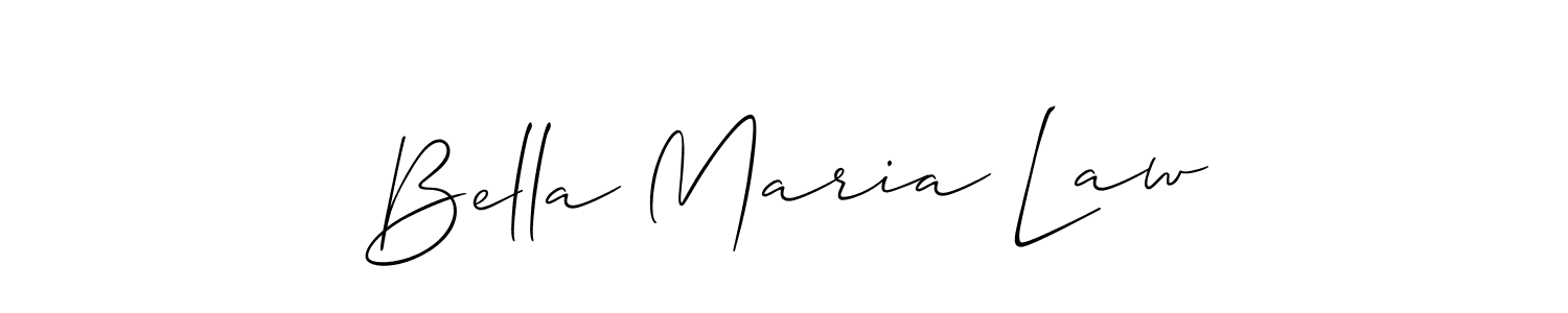 Create a beautiful signature design for name Bella Maria Law. With this signature (Allison_Script) fonts, you can make a handwritten signature for free. Bella Maria Law signature style 2 images and pictures png