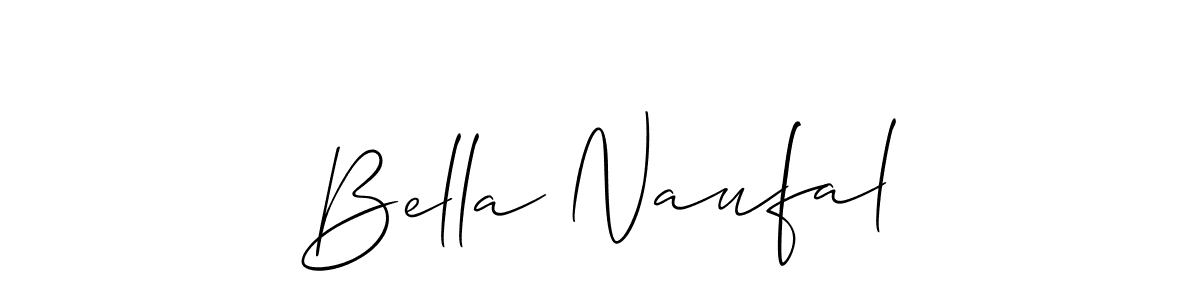 You should practise on your own different ways (Allison_Script) to write your name (Bella Naufal) in signature. don't let someone else do it for you. Bella Naufal signature style 2 images and pictures png