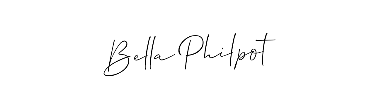 Design your own signature with our free online signature maker. With this signature software, you can create a handwritten (Allison_Script) signature for name Bella Philpot. Bella Philpot signature style 2 images and pictures png