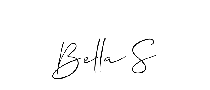 Make a beautiful signature design for name Bella S. With this signature (Allison_Script) style, you can create a handwritten signature for free. Bella S signature style 2 images and pictures png