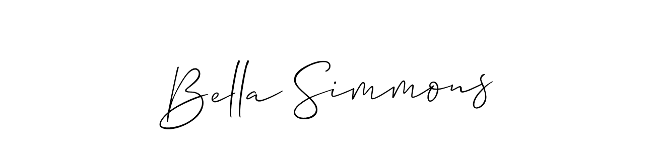 Similarly Allison_Script is the best handwritten signature design. Signature creator online .You can use it as an online autograph creator for name Bella Simmons. Bella Simmons signature style 2 images and pictures png