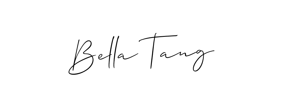 Make a beautiful signature design for name Bella Tang. With this signature (Allison_Script) style, you can create a handwritten signature for free. Bella Tang signature style 2 images and pictures png