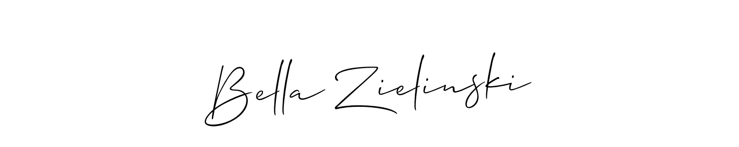 How to make Bella Zielinski signature? Allison_Script is a professional autograph style. Create handwritten signature for Bella Zielinski name. Bella Zielinski signature style 2 images and pictures png