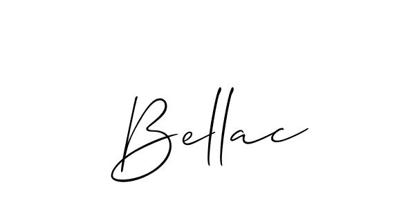 The best way (Allison_Script) to make a short signature is to pick only two or three words in your name. The name Bellac include a total of six letters. For converting this name. Bellac signature style 2 images and pictures png
